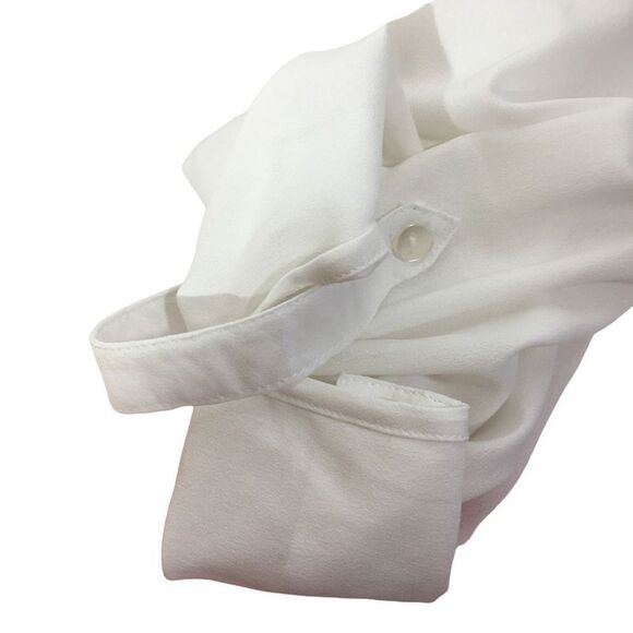 IZ Byer Women's V-Neck Collared Colorblock Semi-sheer Blouse tunic medium - Picture 4 of 10